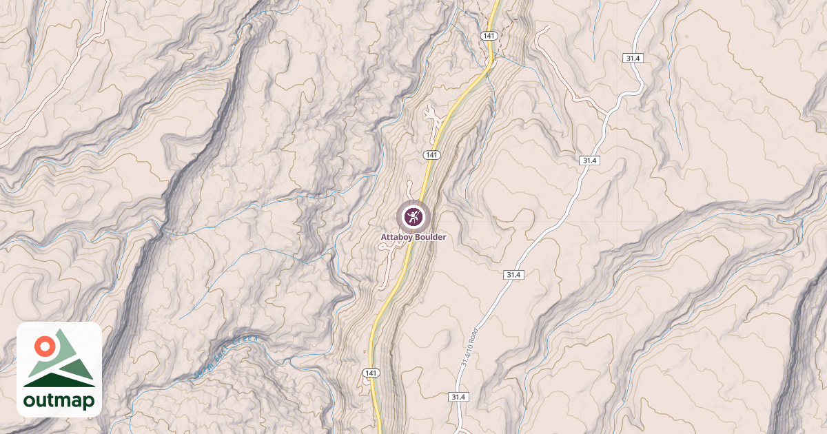 Map of Attaboy Boulder
