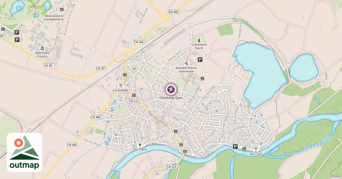 Map of Climbing Gym