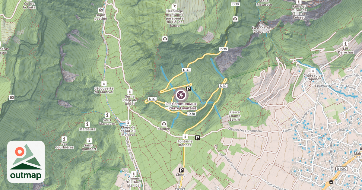 Map of Les Communuaux − Pierre Lovataire