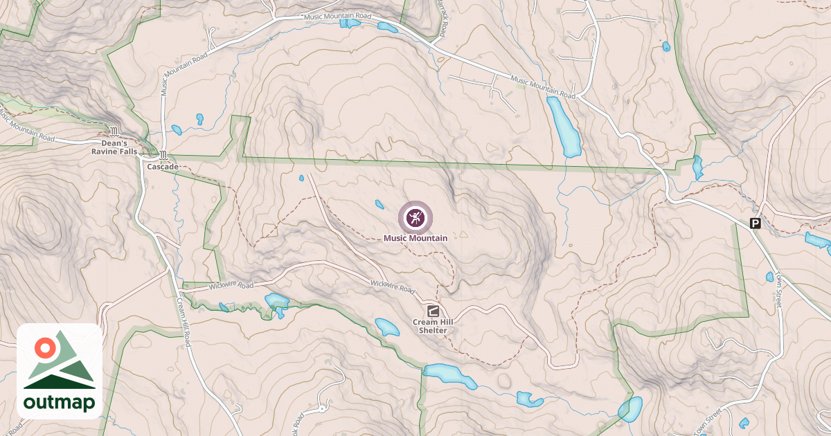 Map of Music Mountain