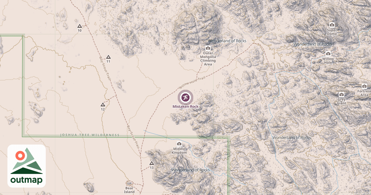 Map of Mistaken Rock