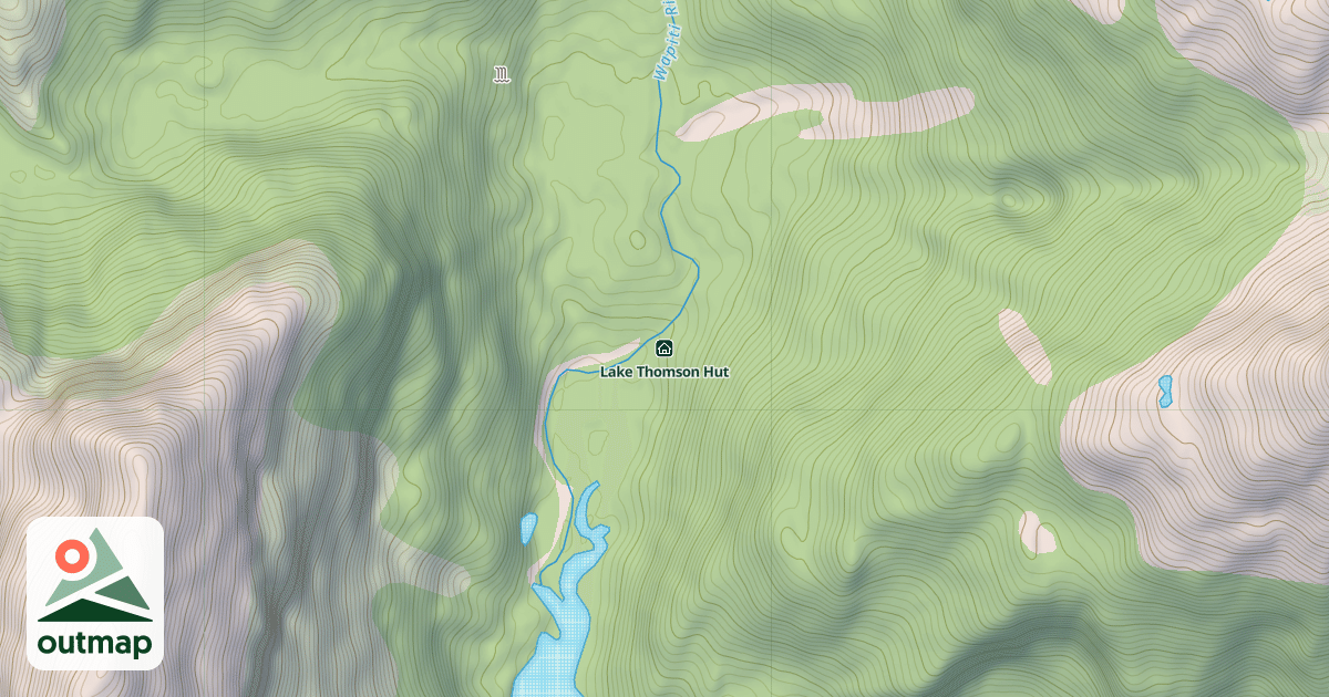 Map of Lake Thomson Hut