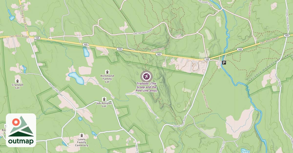 Map of Trailside  (The Scoop and the Pine Line area).
