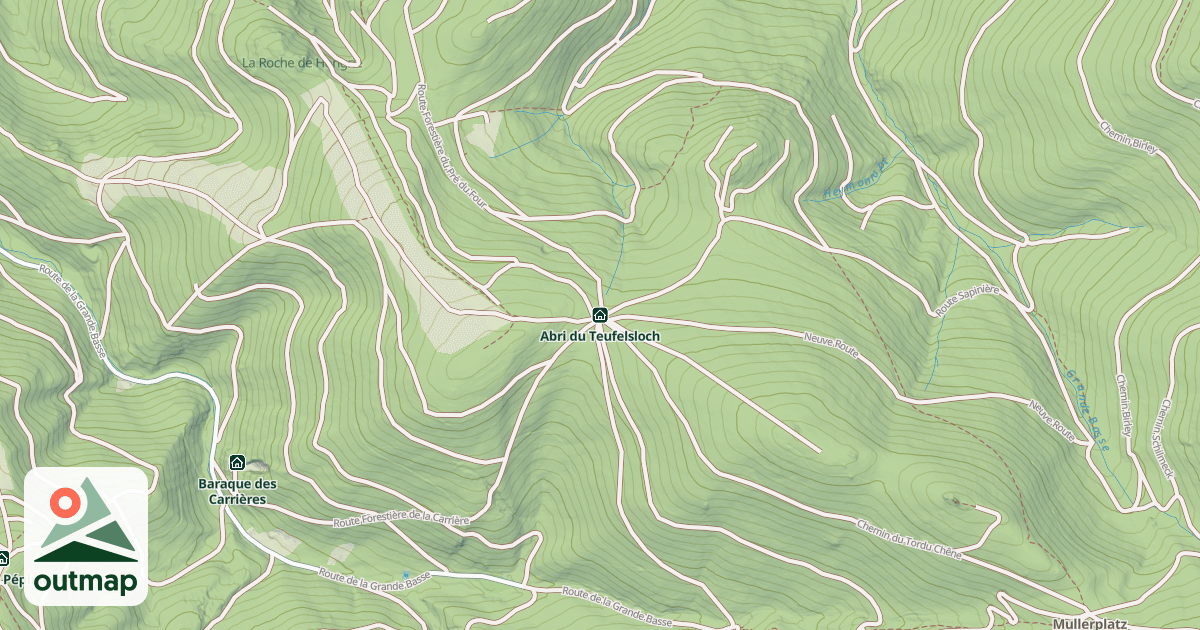 Map of Abri du Teufelsloch