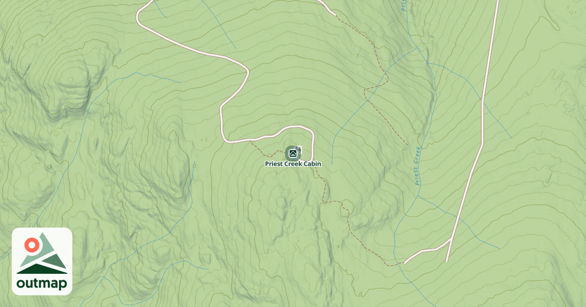 Map of Priest Creek Cabin