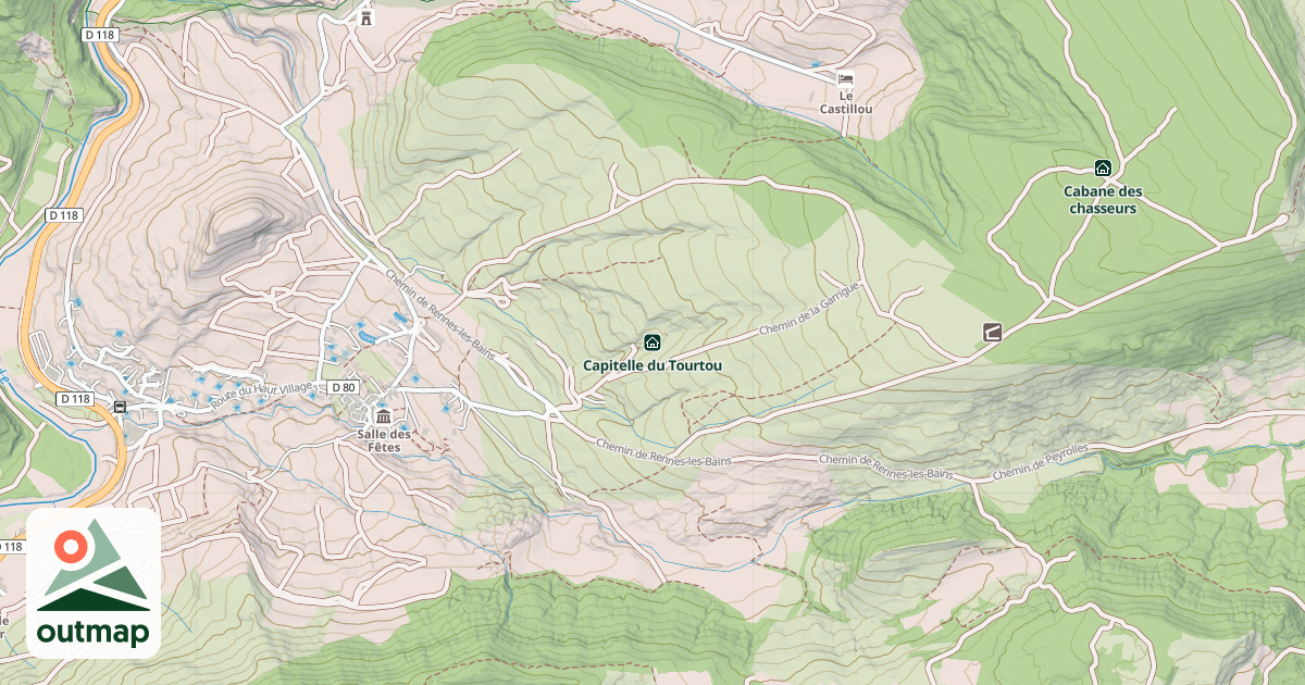 Map of Capitelle du Tourtou