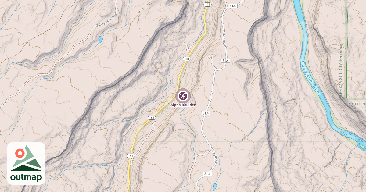 Map of Alpha Boulder