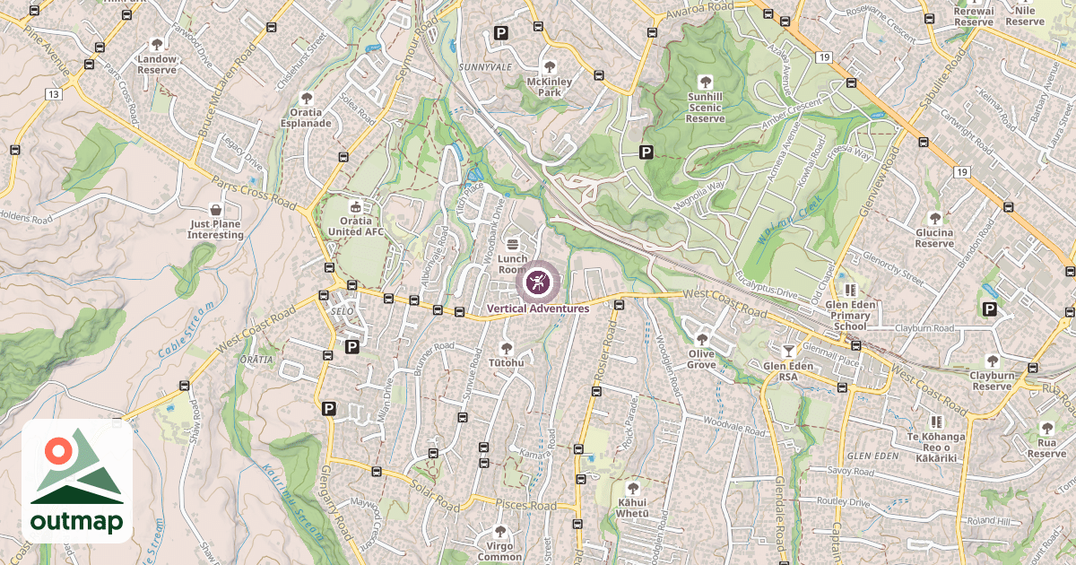 Map of Vertical Adventures