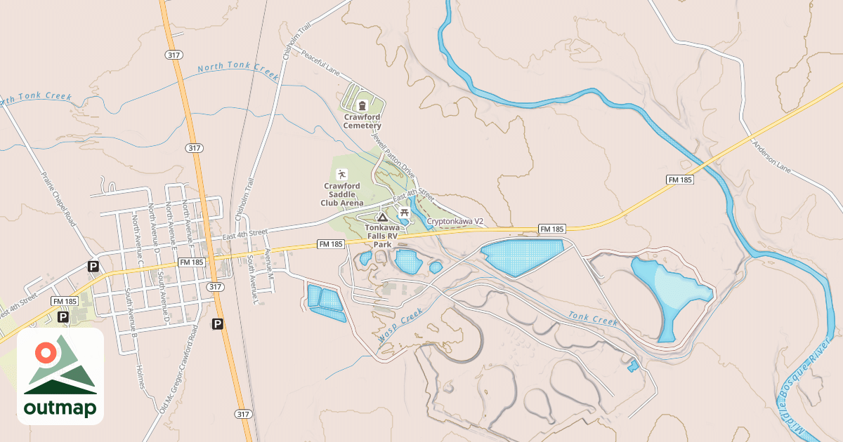 Map of Cryptonkawa