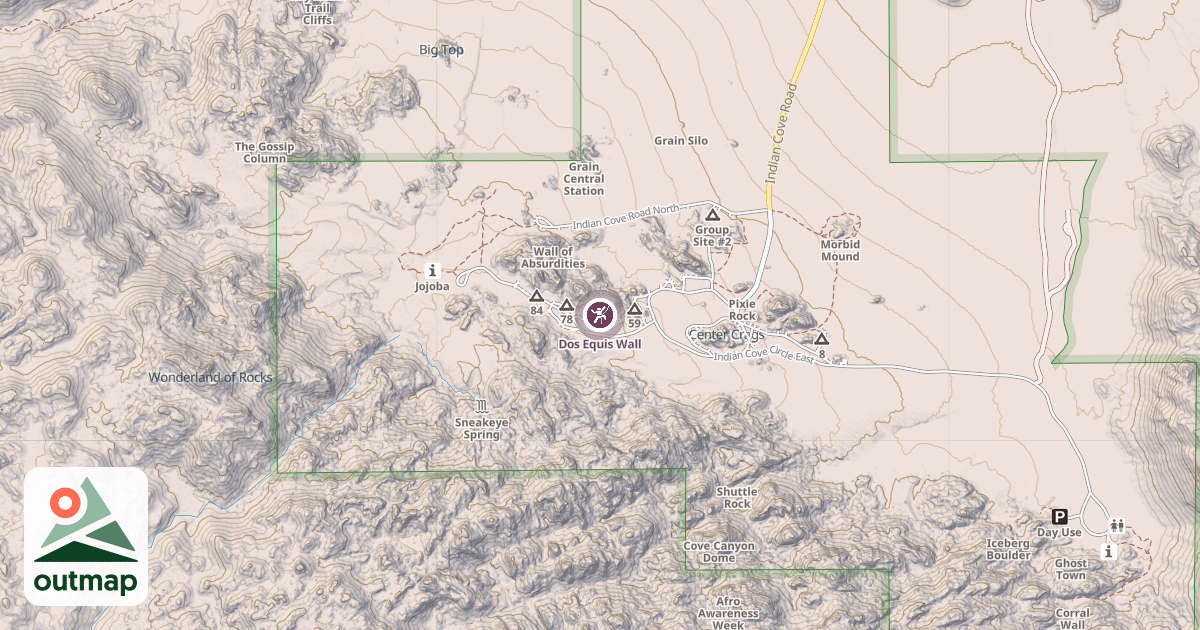 Map of Dos Equis Wall