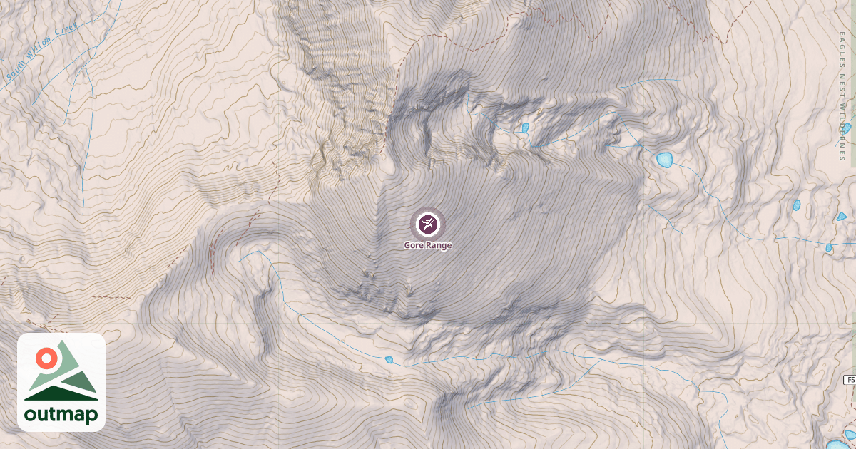Map of Gore Range