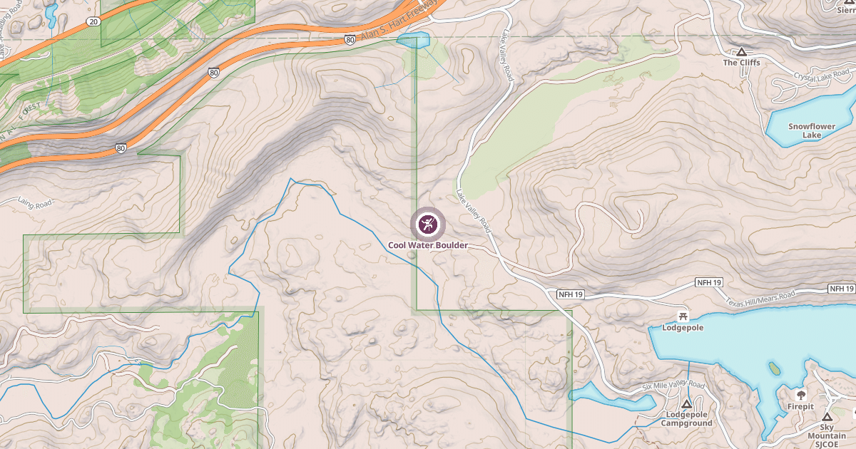 Map preview of Cool Water Boulder