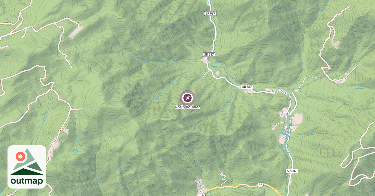 Map of Rosin Boulder