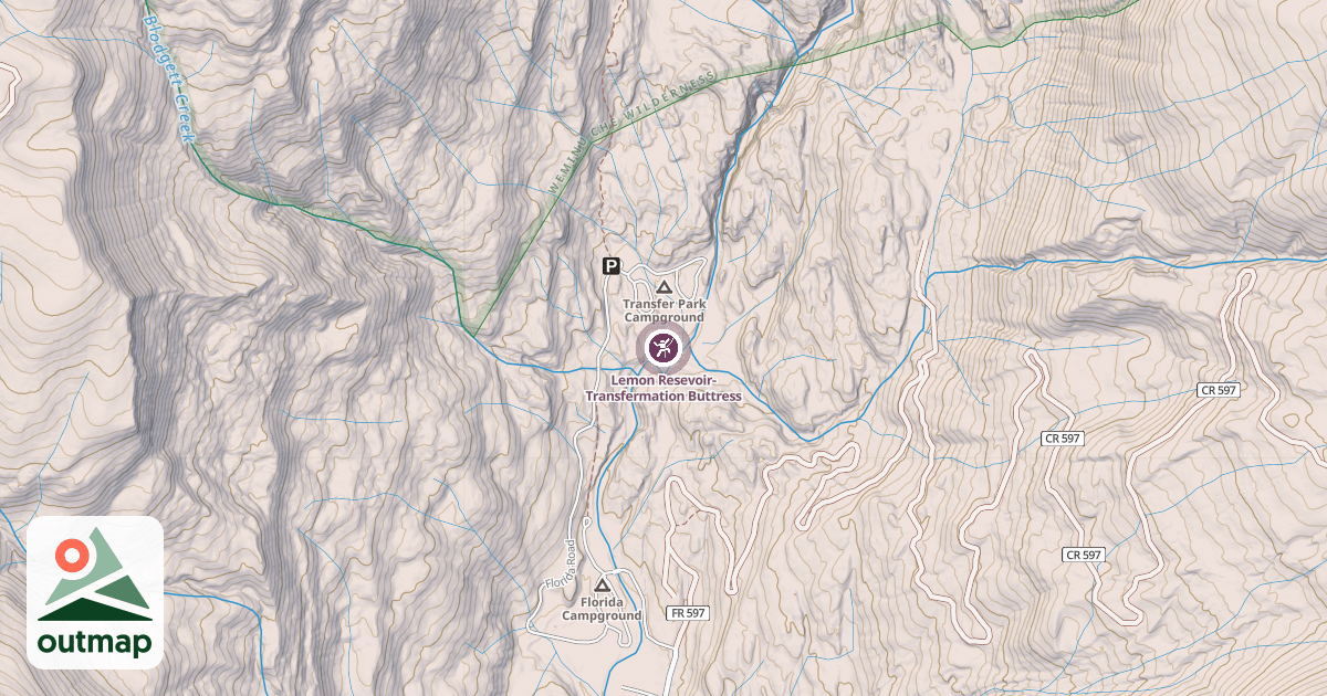 Map of Lemon Resevoir-Transfermation Buttress