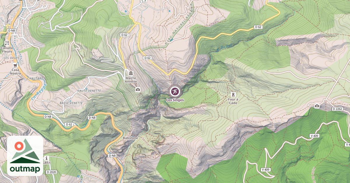 Map of Les Singes