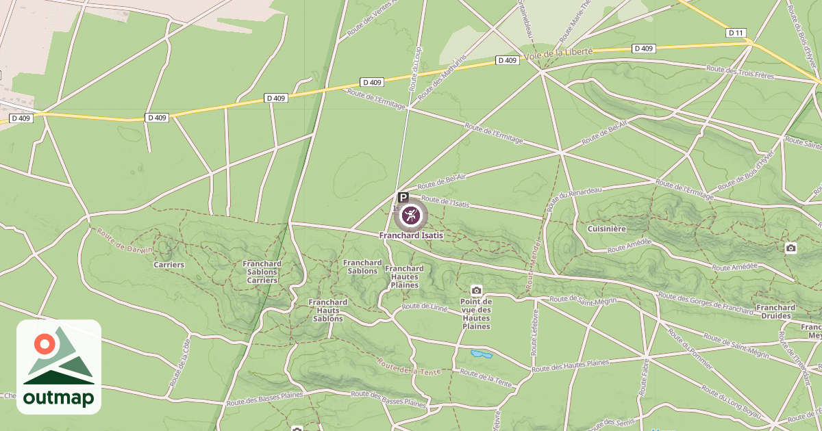Map of Franchard Isatis