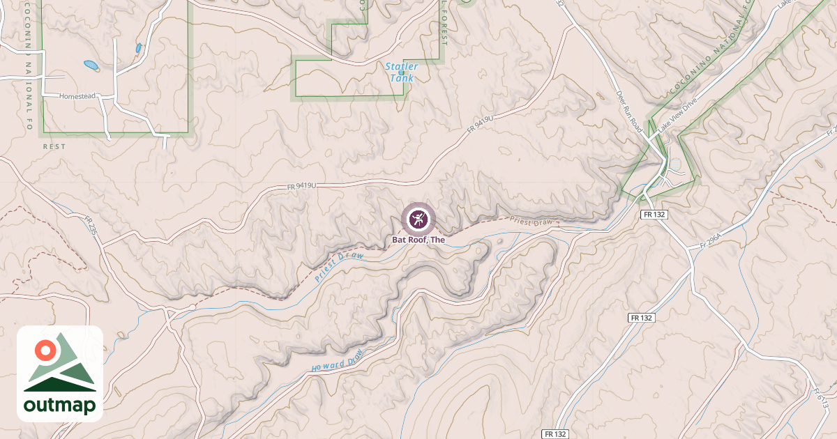 Map of Bat Roof, The