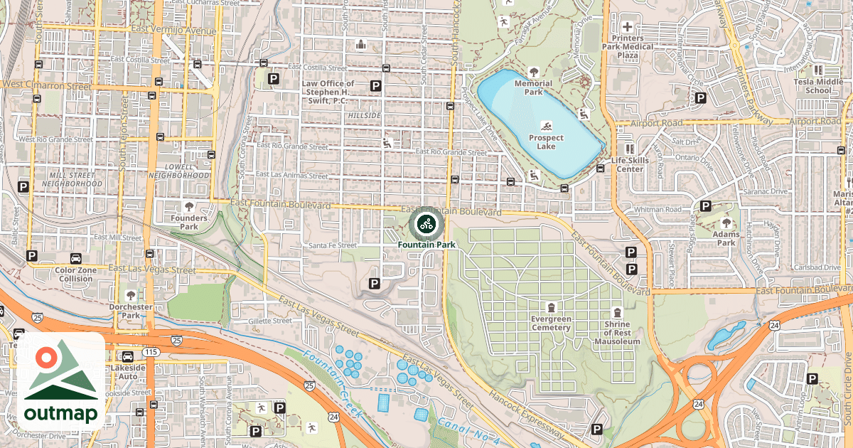 Map of Fountain Park