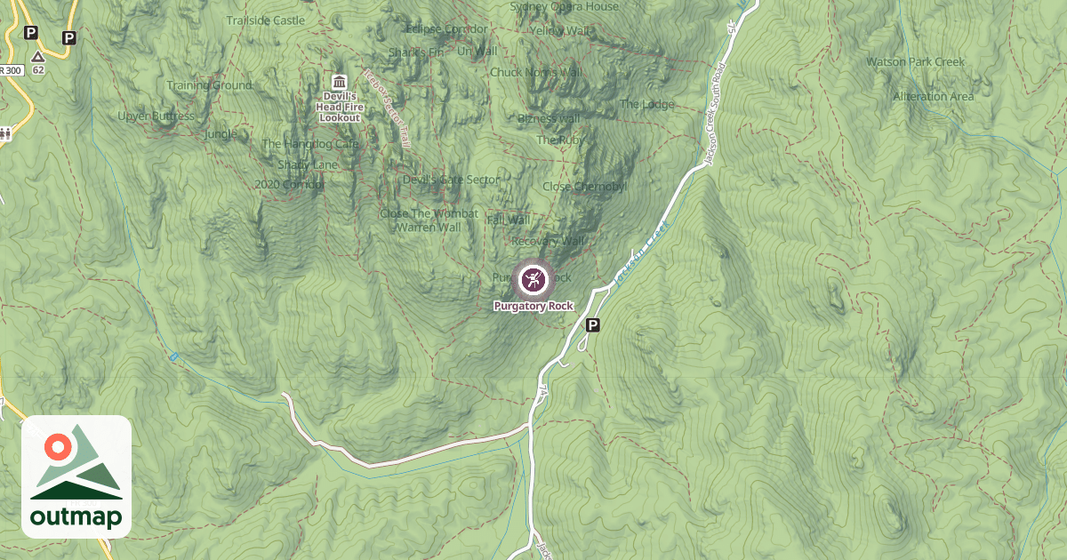 Map of Purgatory Rock