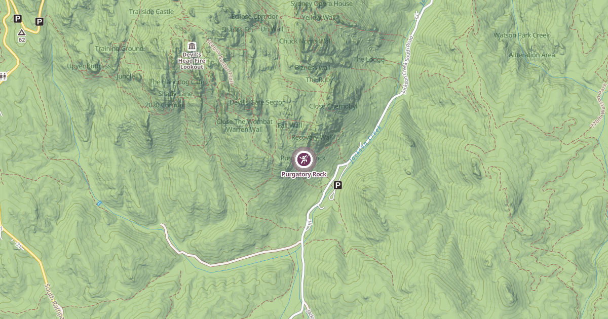 Map preview of Purgatory Rock