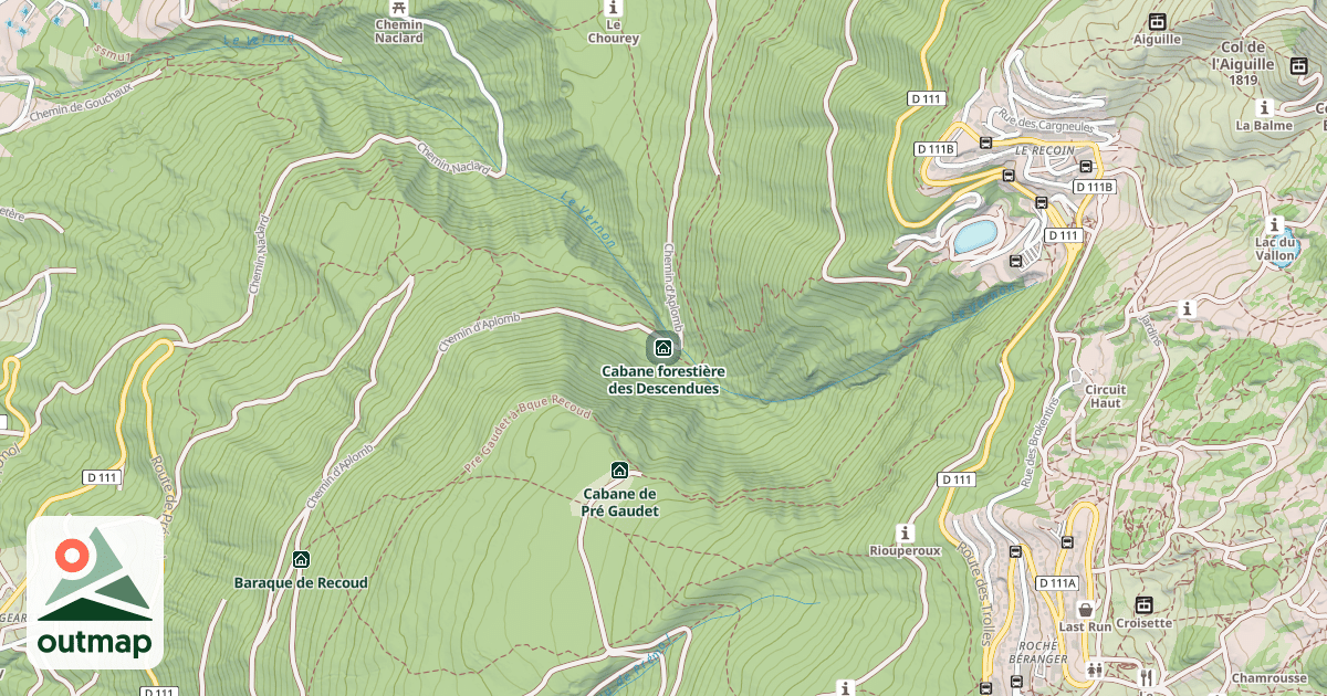 Map of Cabane forestière des Descendues