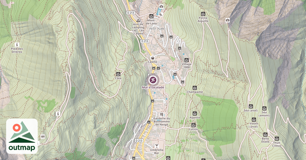 Map of Mur d'Escalade
