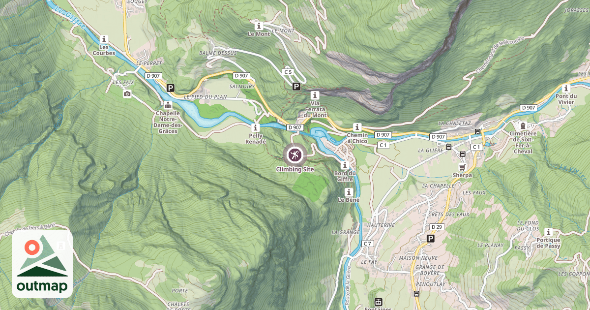 Map of Climbing Site