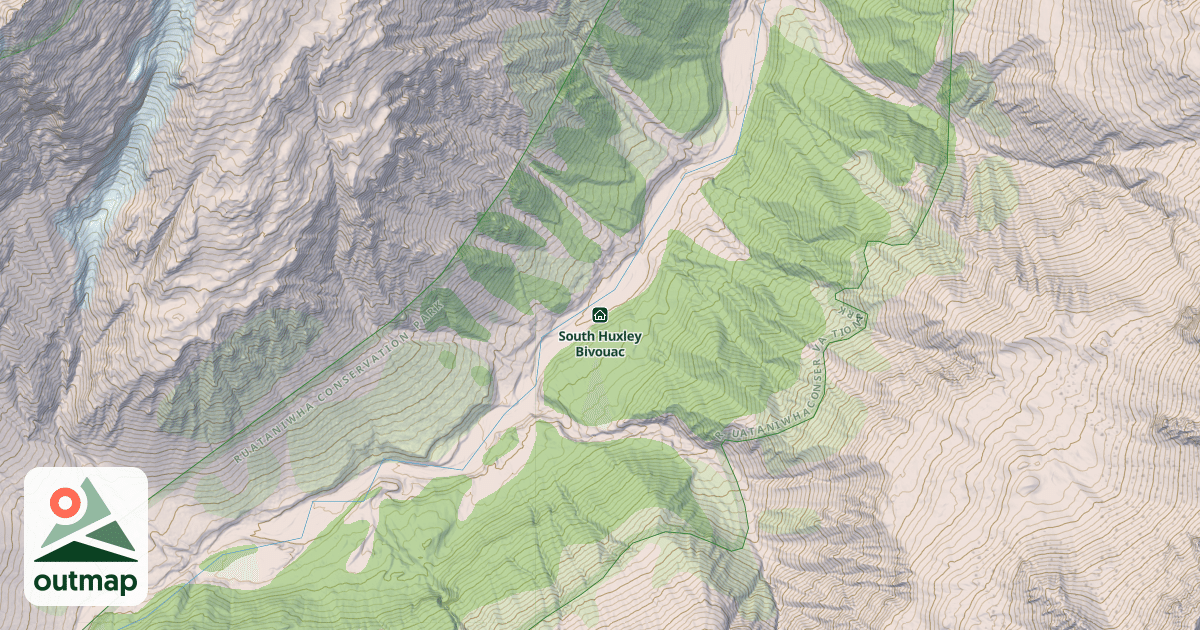 Map of South Huxley Bivouac