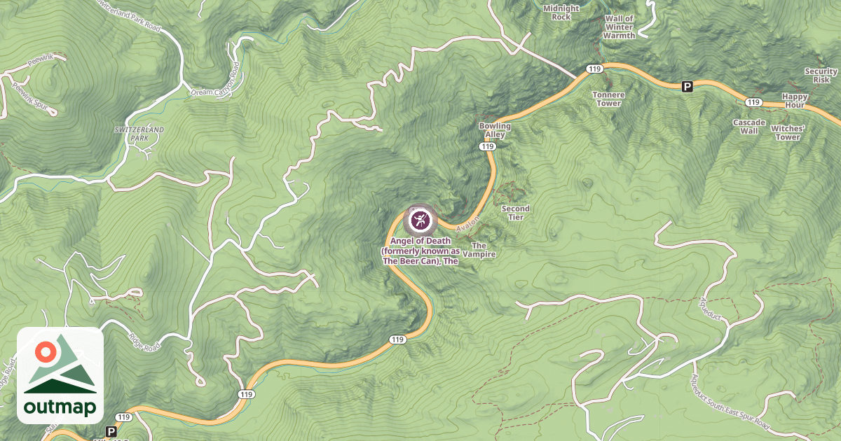Map of Angel of Death (formerly known as The Beer Can), The