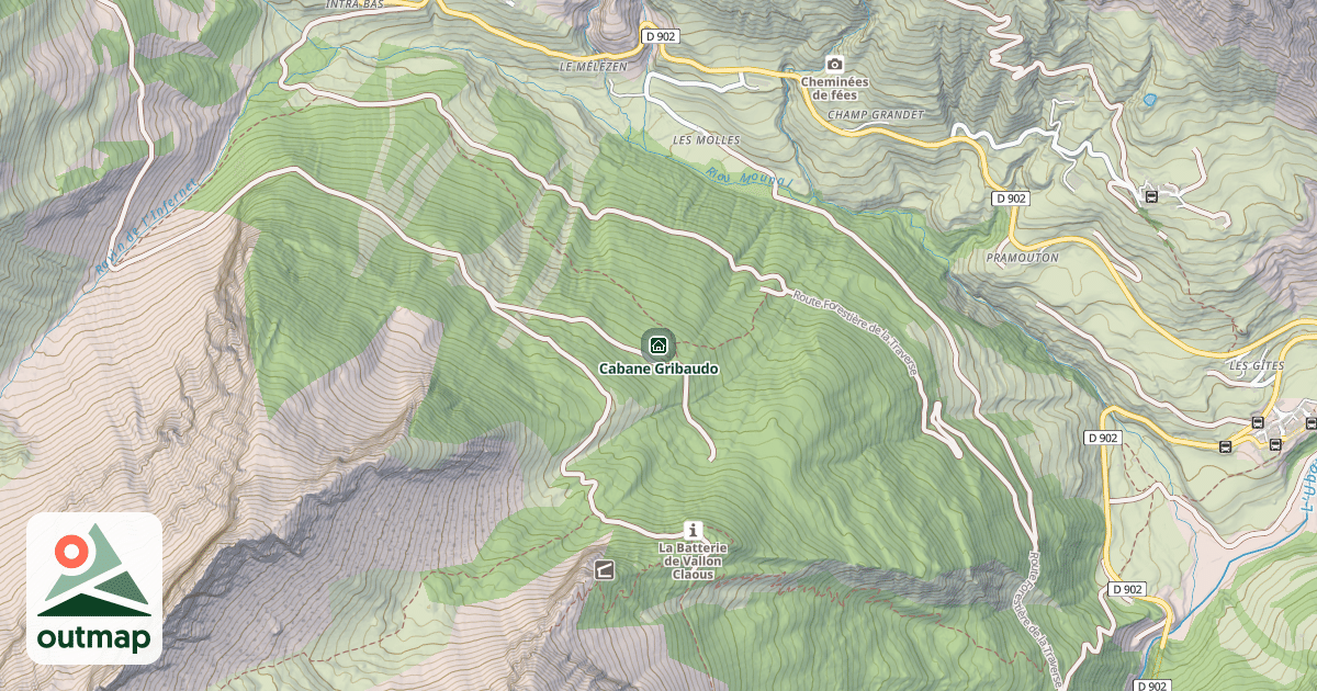 Map of Cabane Gribaudo