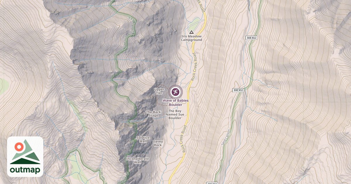 Map of Wave of Babies Boulder