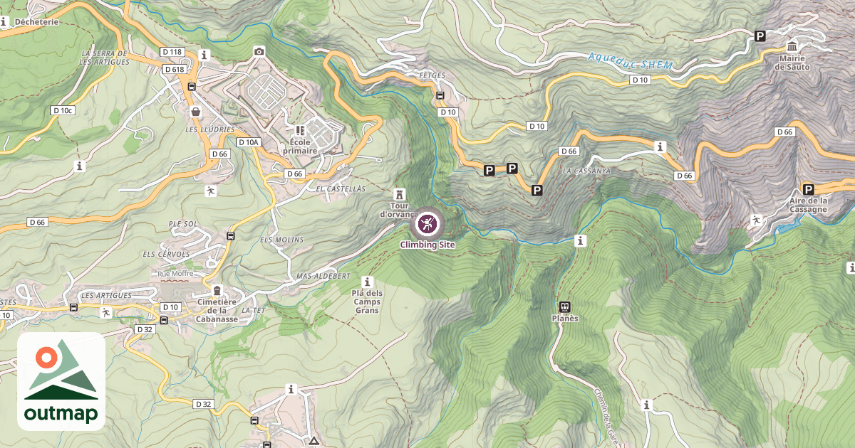 Map of Climbing Site