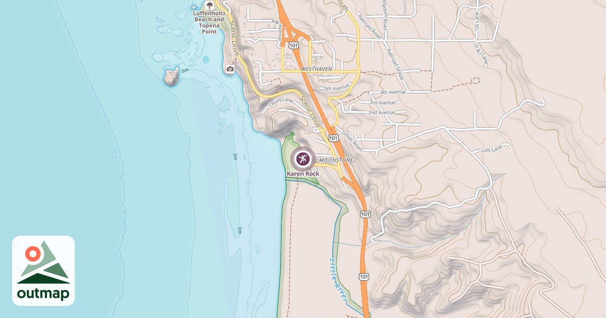 Map of Karen Rock