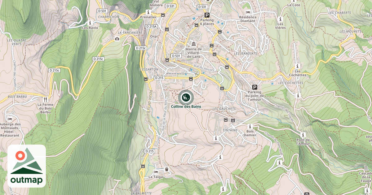 Map of Colline des Bains