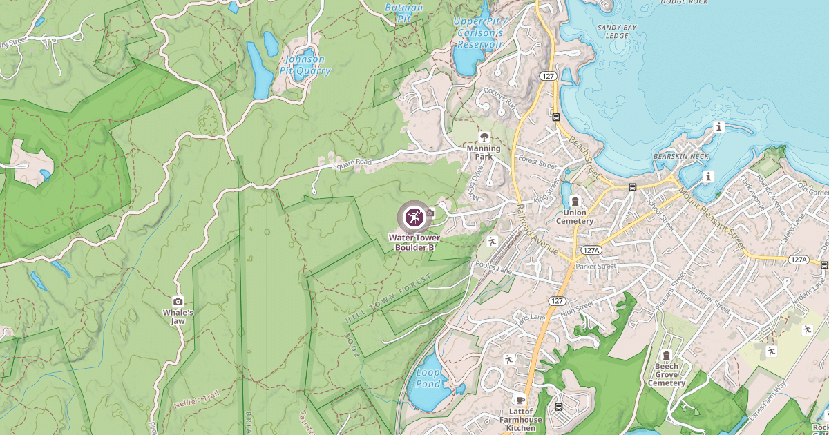 Map preview of Water Tower Boulder B