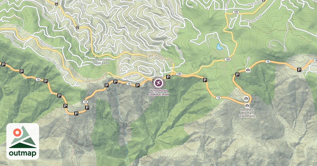 Map of Arrowhead Lookout Wall