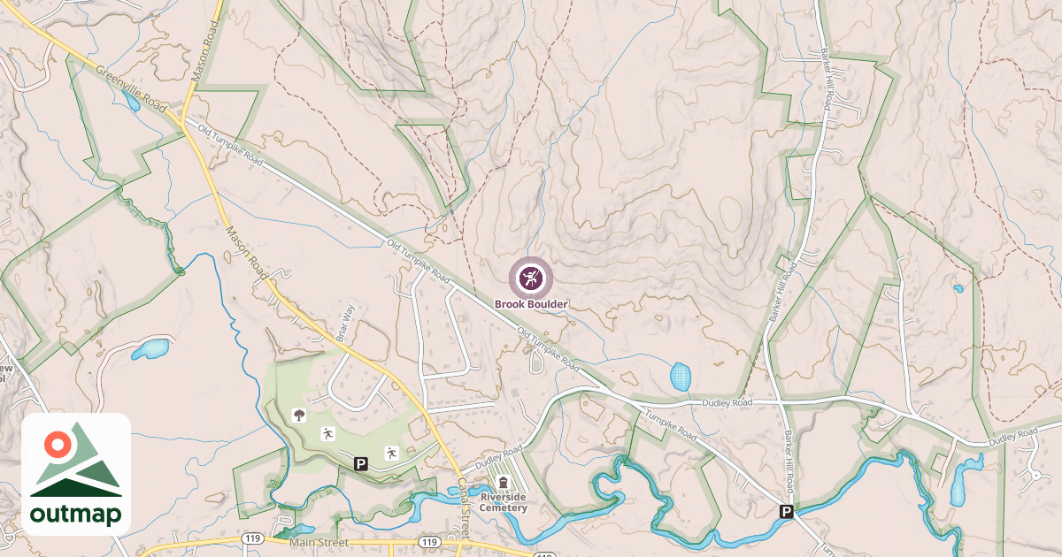 Map of Brook Boulder