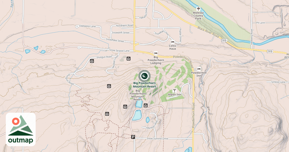 Map of Big Powderhorn Mountain Resort