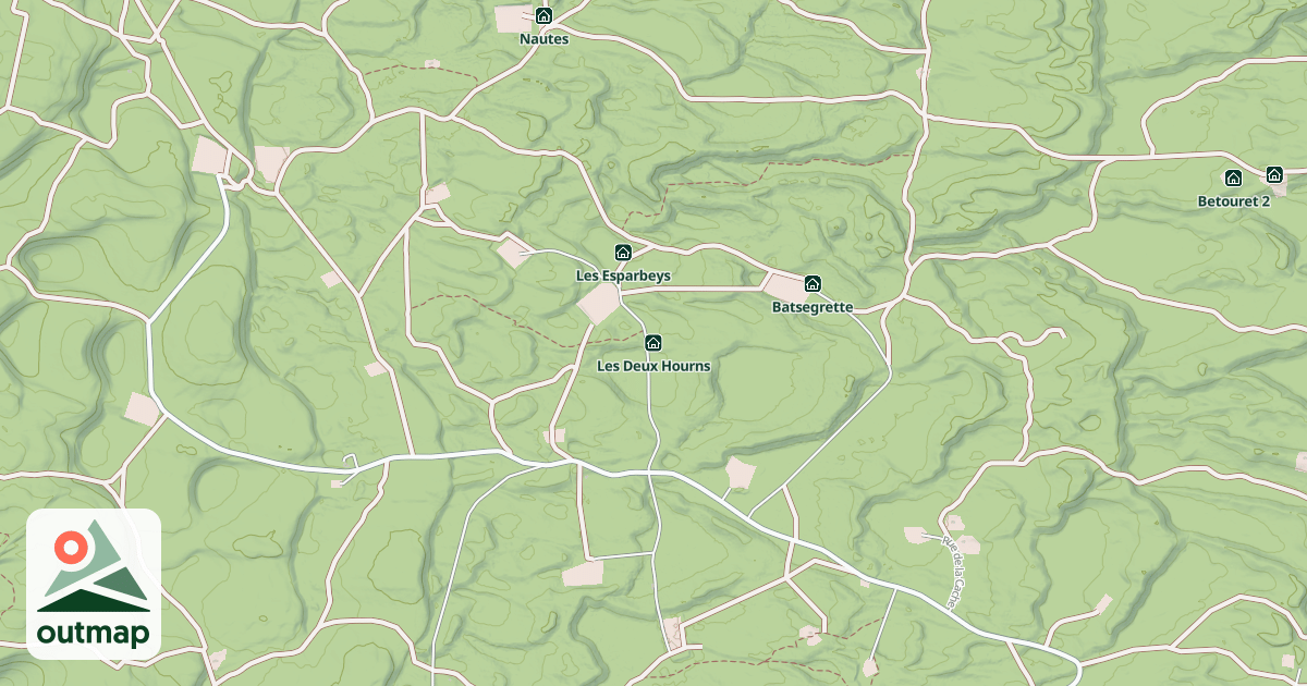 Map of Les Deux Hourns