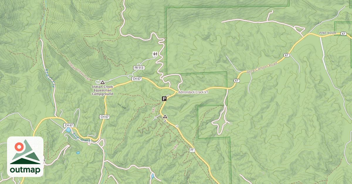 Map of Adirondack Crack