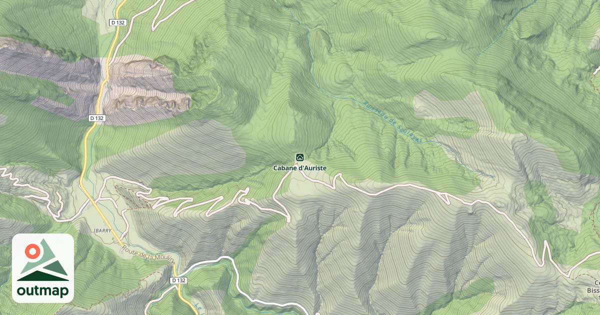 Map of Cabane d'Auriste