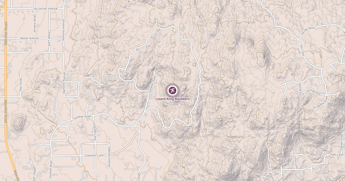 Map preview of Lizard King Boulders