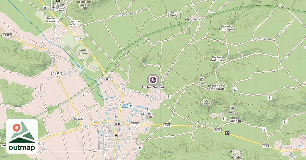 Map of Rocher Guichot