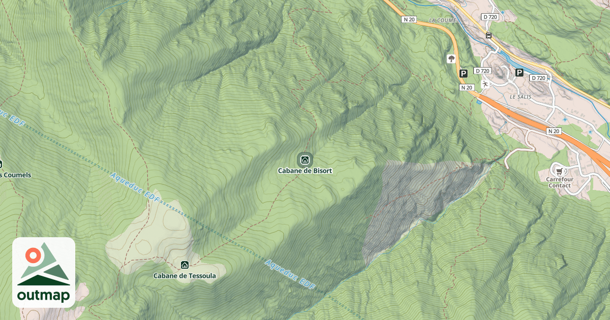 Map of Cabane de Bisort
