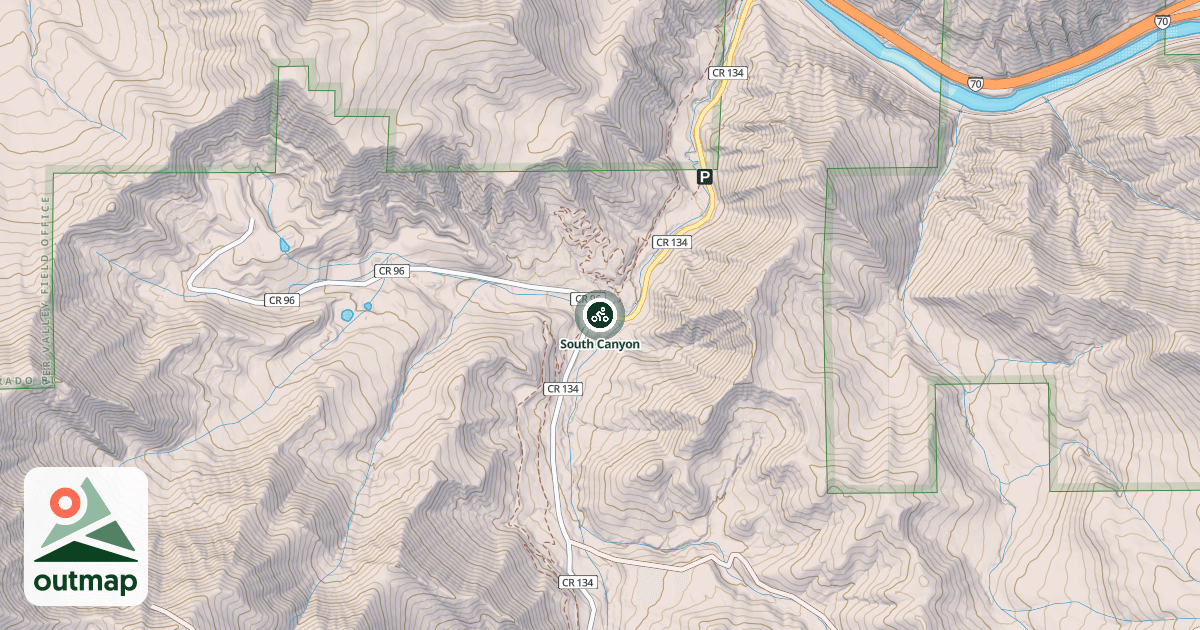 Map of South Canyon