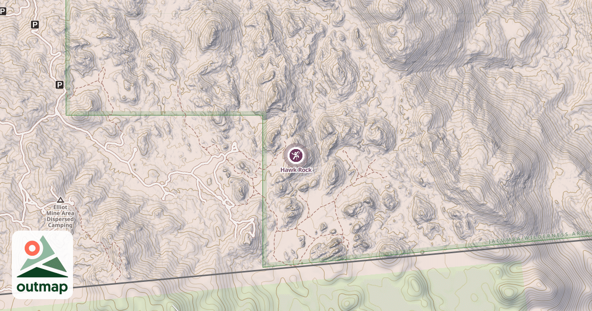 Map of Hawk Rock