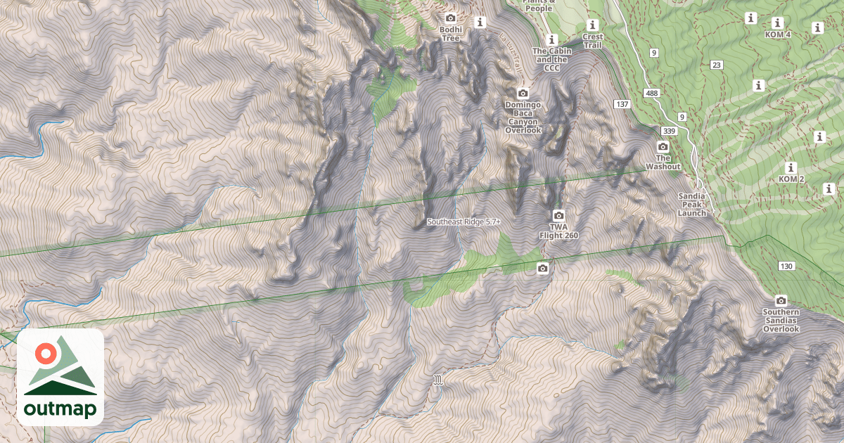 Map of Southeast Ridge