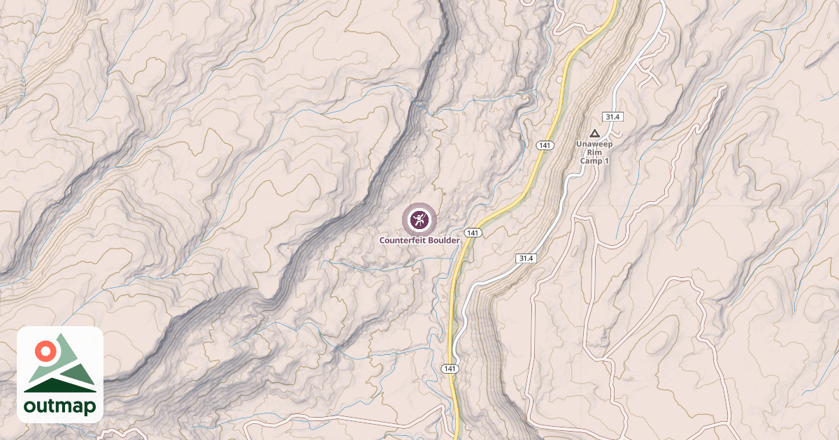 Map of Counterfeit Boulder