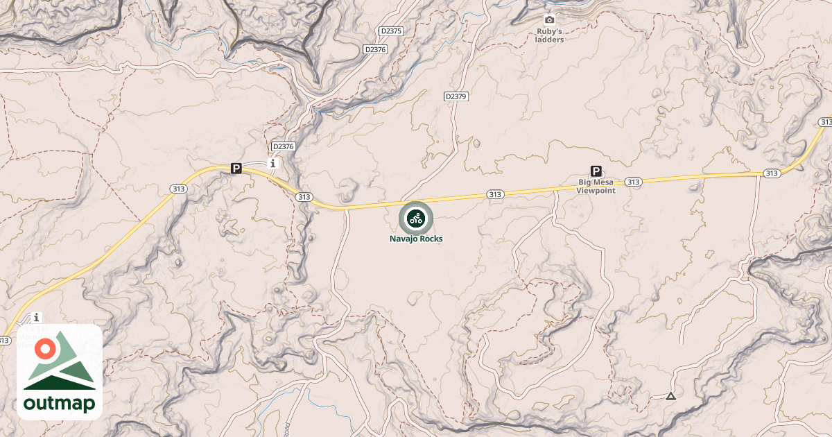 Map of Navajo Rocks