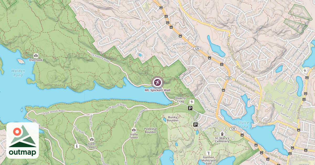 Map of Mt. Spickett Wall